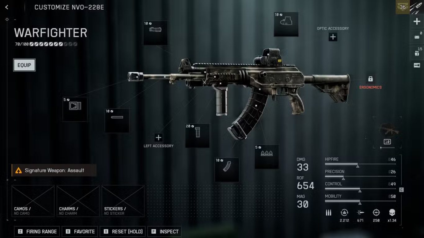 أفضل إعداد لسلاح NVO-228E في لعبة Battlefield 6