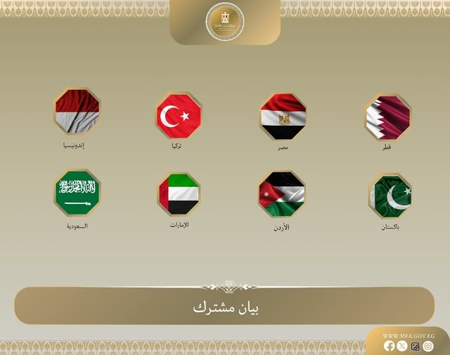 وزراء خارجية مصر وسبع دول يثنون على جهود حماس لإنهاء النزاع في غزة