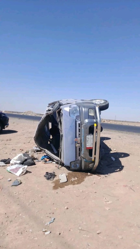مصرع شخصين وإصابة 6 في انقلاب باص شمال شرق بغداد
