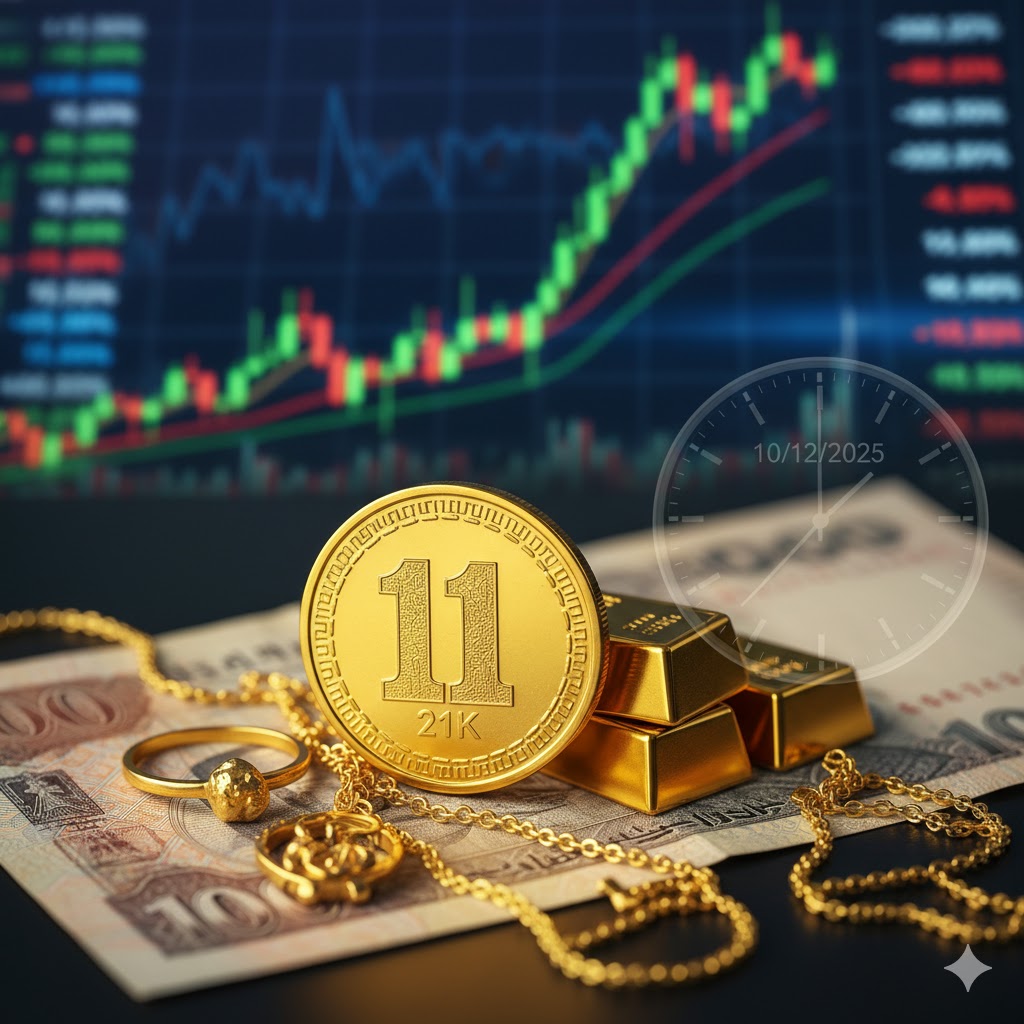 صعود تاريخي “سعر الذهب عيار 21 اليوم 12 أكتوبر 2025” والجنيه يتجاوز حاجز الـ 43 ألف جنيه