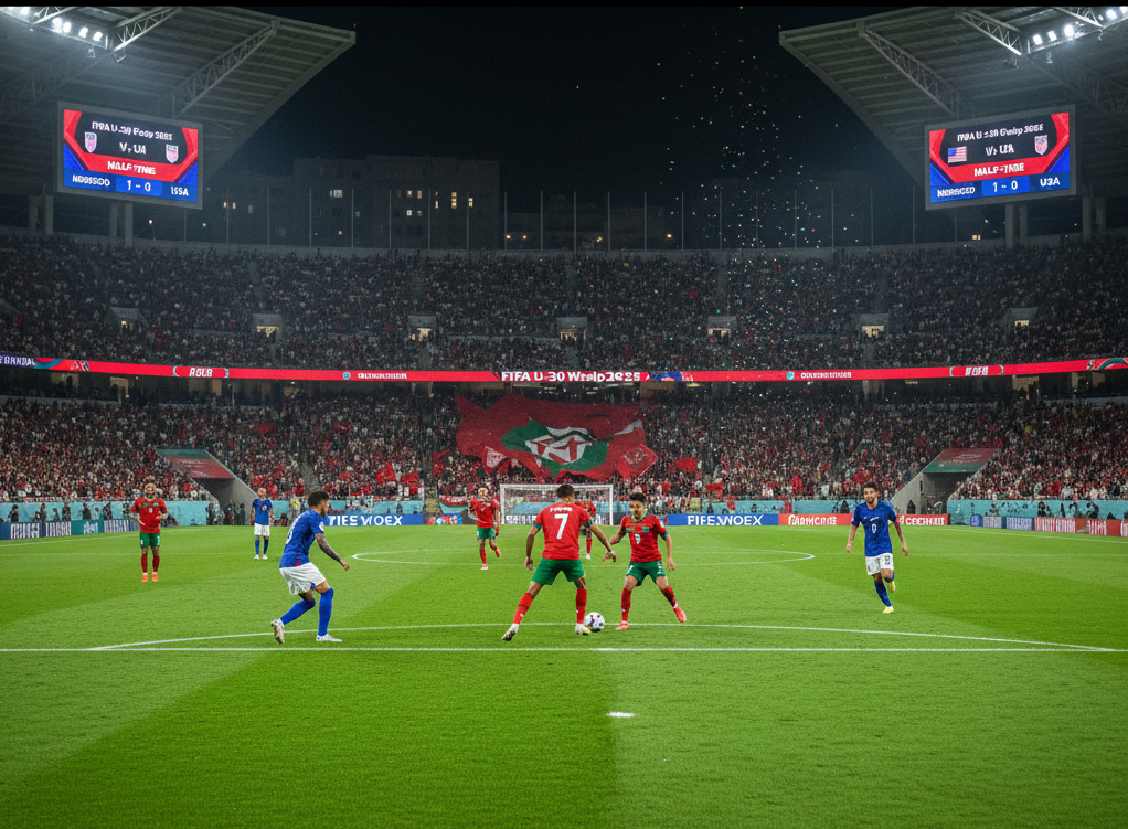الساعة كم موعد مباراة المغرب وأمريكا في ربع نهائي كأس العالم للشباب 2025 بالتوقيت المحلي والقنوات الناقلة
