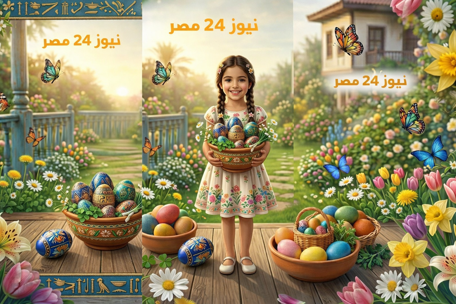 كروت حلوة واحلى بطاقات تهنئة شم النسيم 2026 بتصميمات باسمك واسم حبايبك وصحابك